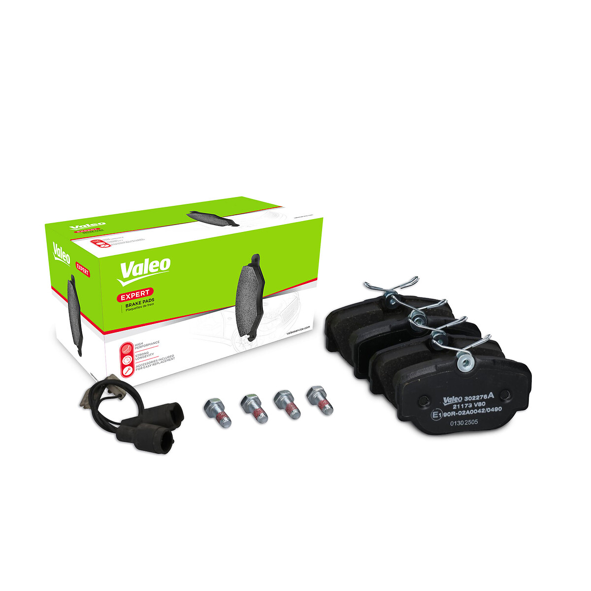 Jeu de 4 plaquettes de frein VALEO ref. 302276A